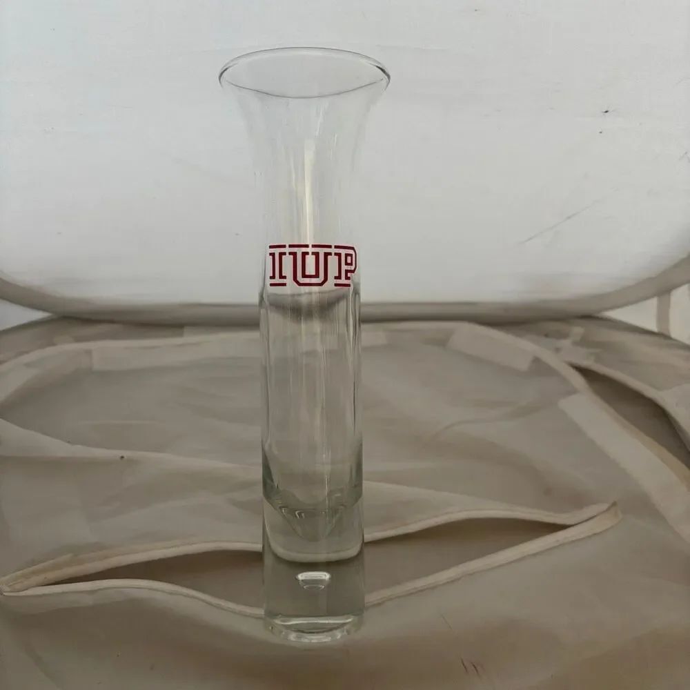 IUP Indiana UniversityOf Pennsylvania Tall Shot Glass Bud Vase